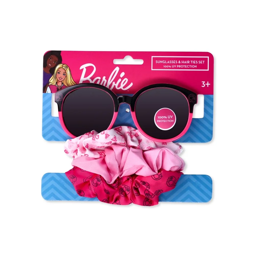 Barbie Girls Girls Sunglasses and Scrunchies 2-Piece Set, Pink Color